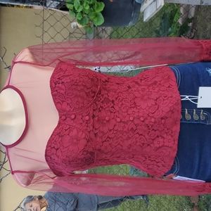 Red long sleeve shirt